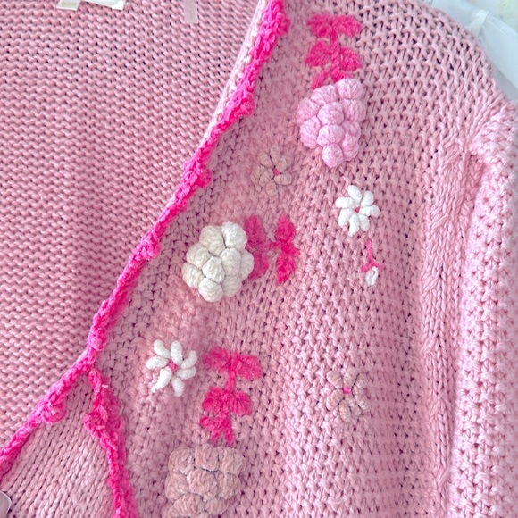 Loveshackfancy Camden Duster Sweater Jacket XS S - Picture 7 of 9